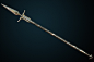 Medieval boar spear, Dmitrii Plotnikov : High-poly model of the medieval boar spear for Life is Feudal.