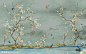 手绘花鸟新中式背景墙