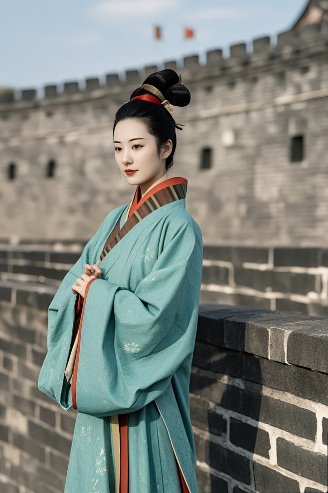 汉服，战国袍，直裾袍，战国美人 (3)-花瓣网