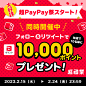 PayPay_大好評超PayPay祭スタート！_800 x 800のバナーデザイン