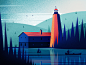 Lighthouse_6 : There is something mysterious and romantic about the lighthouses for me. Enjoy my new illustration inspired by Lynde Point Lighthouse in the US.
What do you feel once looking at the lighthouses?

F...