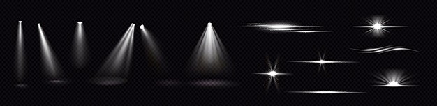 Light beams from spo...