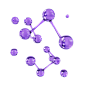 千库网_3D立体C4D医疗紫色分子结构_元素编号13394893
