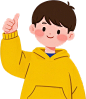 卡通男孩点赞