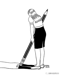 橙子鱼-0采集到线稿手稿针管笔插画