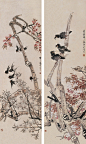 陈子奋花鸟画作品