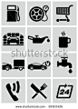 stock vector : Gas station service icons set.