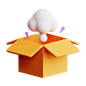 Empty Box 3D Illustration