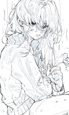画师 モカ 线稿 43P-线稿时代-原画插画,微元素 - 线条,手稿,勾线,素描,线稿 - Element3ds.com!