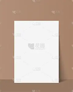 海报模型。白色的床单站在中性色的墙前。矢量插图。