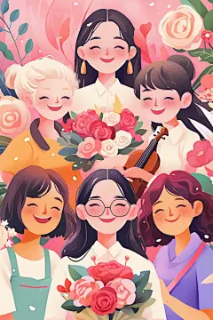 女王节职业女性设计素材