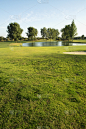 高尔夫球运动,高尔夫练习场,自然,垂直画幅,水,地形,无人,湖,草,运动