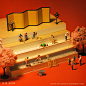 3.3 sun March 2013 In preparation —— 
「もうひな祭り始まってるぞ！準備どうなってんだ！」

Tags: 作業員, 和, 掃除, 桜