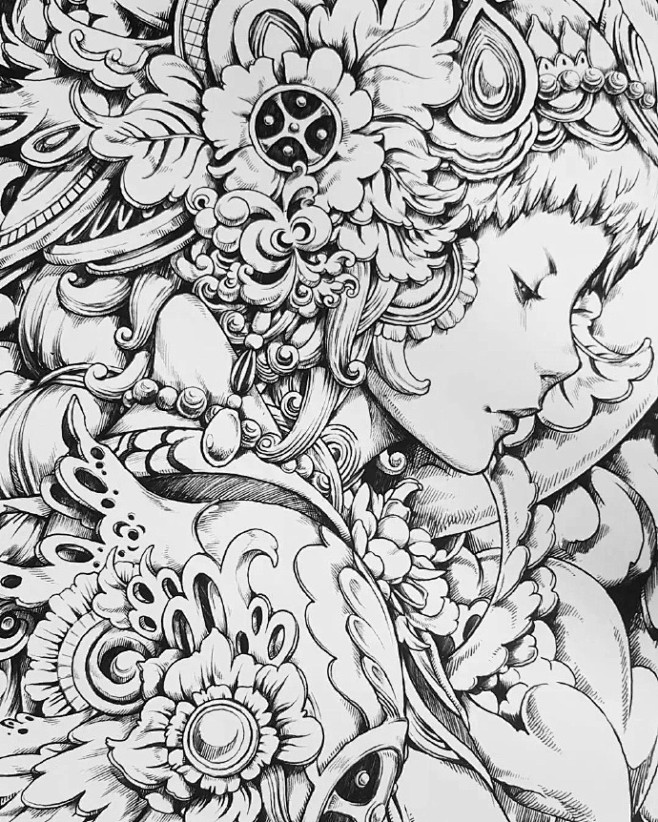 印度尼西亚自由插画师nickfilbert是一位高颜值酷酷的小哥善于用针管