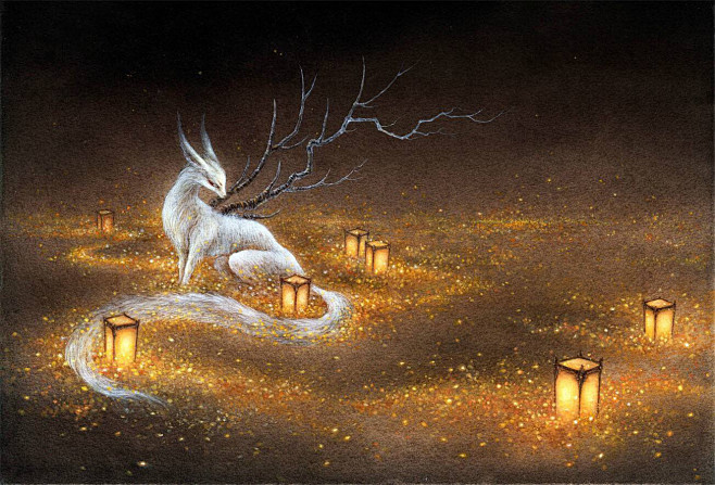 【中国百鬼】狐骑·乘黄······《山海...