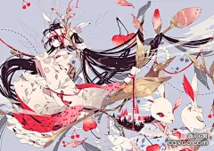 pixiv画师しきみ 画风超美的哥特系画师,CG窝★插画原画手绘板绘画美术设计