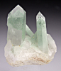 mineralists:

Quartz with Fuchsite inclusions
