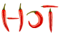 辣椒组成的hot单词图片