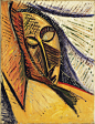 毕加索的抽象油画人物作品《熟睡中的女人》