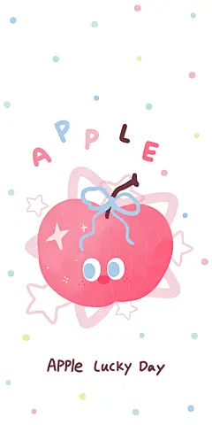 2期可爱卡通图案 草莓 樱桃 苹果系列壁纸 - 小红书