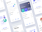 A Simple and Elegant App for Repayment Administration. remind administration repayment color add calendar bill illustration card flat clean ux app ui