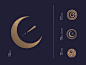 月亮徽标彗星流星月亮黄金大麻天文学品牌标识标志设计标识印刷术标志设置密封标记标志图标图形设计几何设计品牌品牌