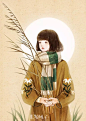 废画一箩筐丨小清新又治愈的淡彩少女风插画