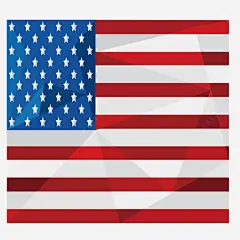 扁平化美国国旗ai免抠素材_新图网 https://ixintu.com 矢量 美国 标志 标识