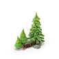 Low Poly Forest PNG & PSD Images