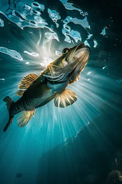 海洋银鳕鱼高清摄影图