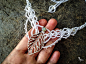 Macrame boho leaf labradorite necklace elven bohemian jewelry