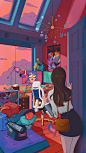 天猫家居节插画海报_奈川__插画师作品_涂鸦王国gracg.com