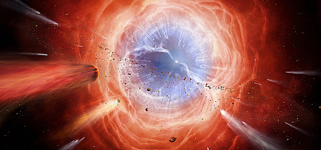 科技科幻宇宙太空地球星星火球海报banner科技感科技风高科技商务图库