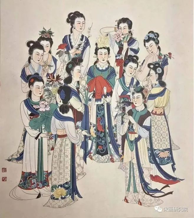 陌上山花无数开,赏历代名家笔下的花神,美极了图片_国画图片素材-花瓣网