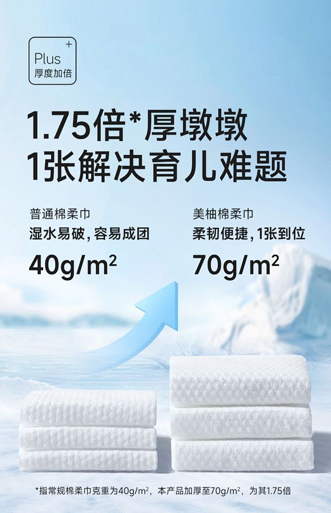 美柚棉柔巾婴儿干湿两用手口屁专用非湿巾一...