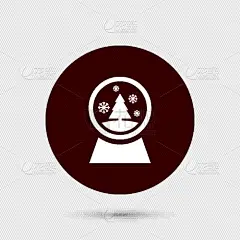 雪花球,冬天,标志,图标,简单,华丽的,传统,雪,树