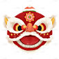 春节手绘卡通风插画-狮子头