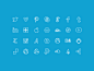 20 outline social icons