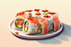 美味日式料理寿司日本美食插画