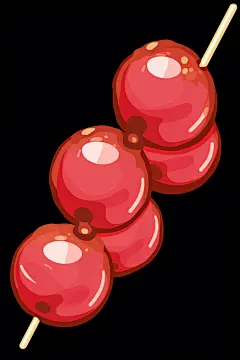 美味水果冰糖葫芦插画