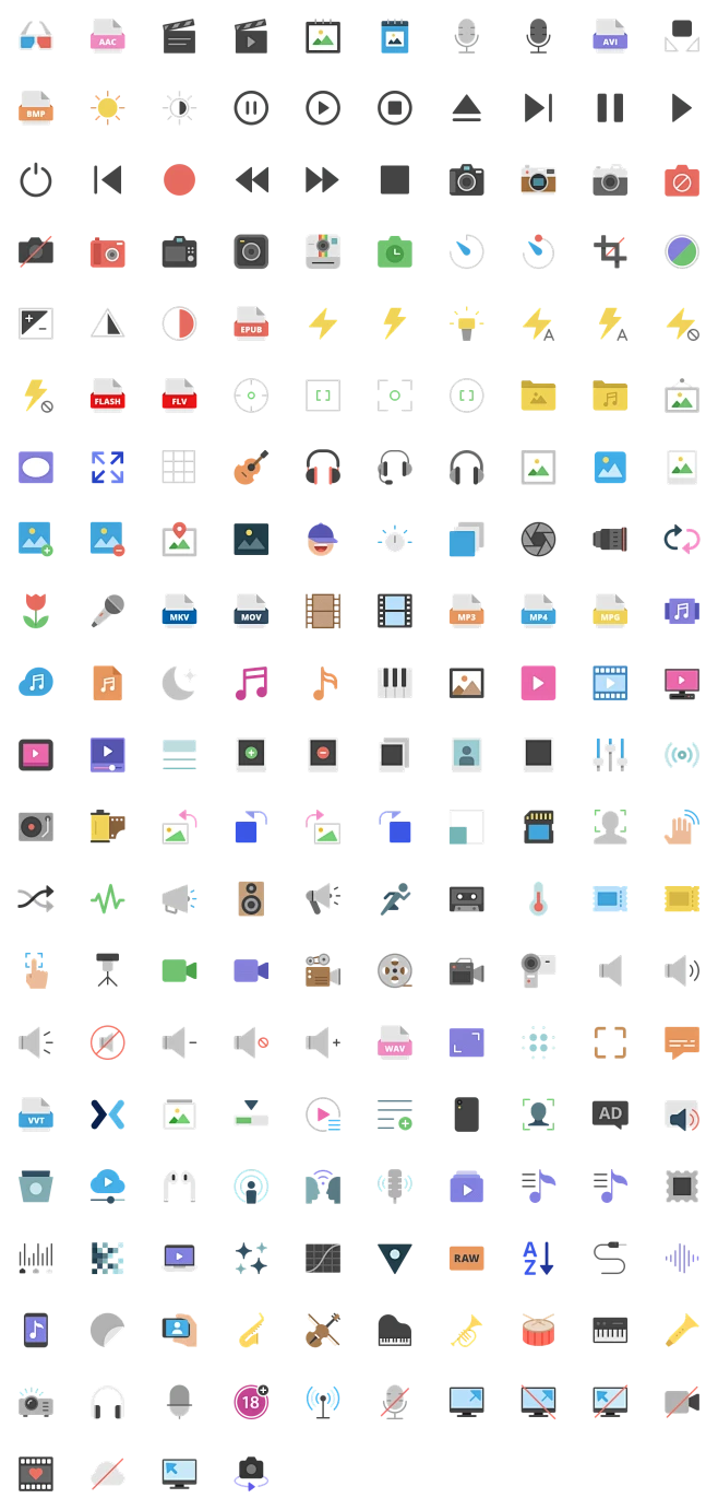 Multimedia Icons-花瓣网