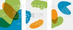 手绘涂鸦形状,墙体艺术绘画风格,矢量抽象背景模板.A4海报设计或封面、横幅、传单