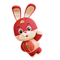 三维渲染中国农历传统新年卡通兔子3D插画_AL-60_3D-Character-Chinese-Rabbit-Flying-Pose