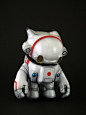 SR2 - Customized Kaijin Designer Toy Sofubi Character in Space Suit, from the CUSTOM2 SET - KaijinPlatform: SR2Venue. (Size 4.00”), Via Trampt