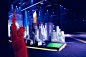 Microsoft / Microtropolis : For the launch of Windows 8 in New York City, a massive, stylized version of Manhattan was created at Pier 57. Microtropolis was a city full of colorful, iconic buildings, digital projections and a giant, moving sun. Within the