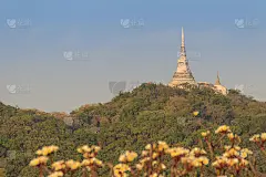 泰国佩查布里Phra Nakhon kiri历史公园(考旺)山顶上的宝塔。