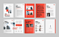 Free vector flat design corporate brochure template