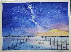 星空 拿素描纸画的…(-.-)