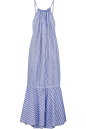 Three Graces London - Cassius 条纹纯棉超长连衣裙 : 蓝白双色纯棉面料
 套头款
 100% 纯棉
 机洗