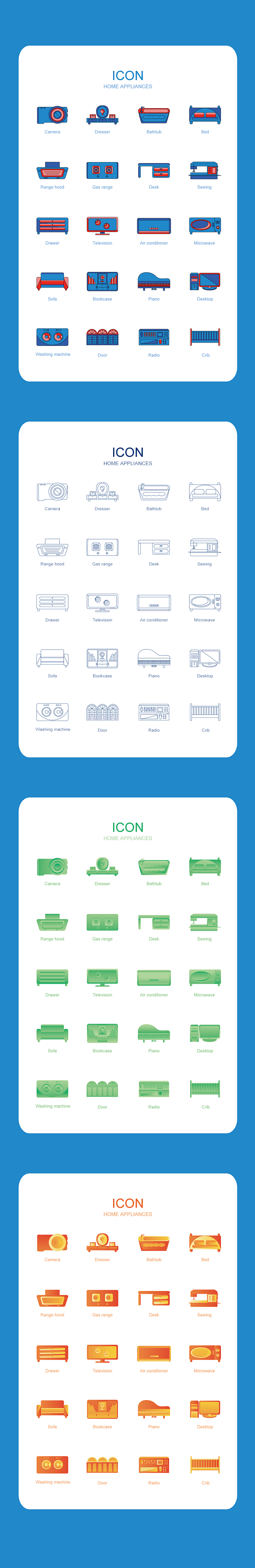 UI线性图标_UI功能图标-UI金刚区图...